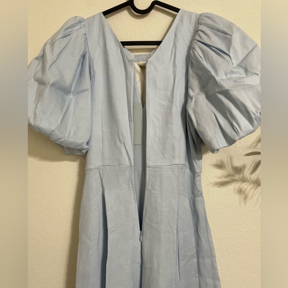 NWT Antonio Melani x Jennifer Sumko Kathleen Cut-Out Tie Neck Puff Sleeve Dress - Picture 9 of 15